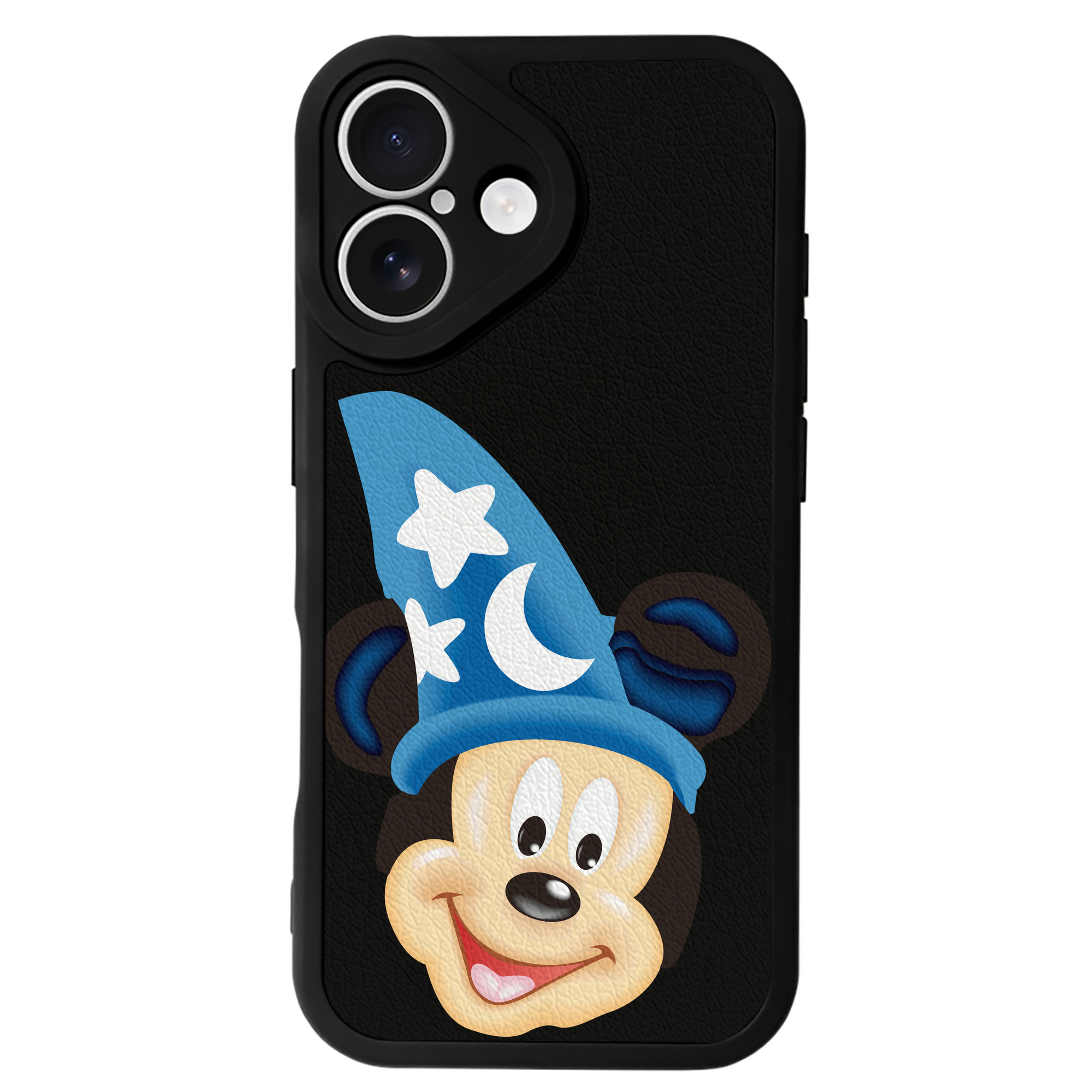 （画像用） ミッキーマウス Mickey Mouse 【iPhone 16シリーズ対応】シリコンスマホケース（レザー調） 材質：シリコン